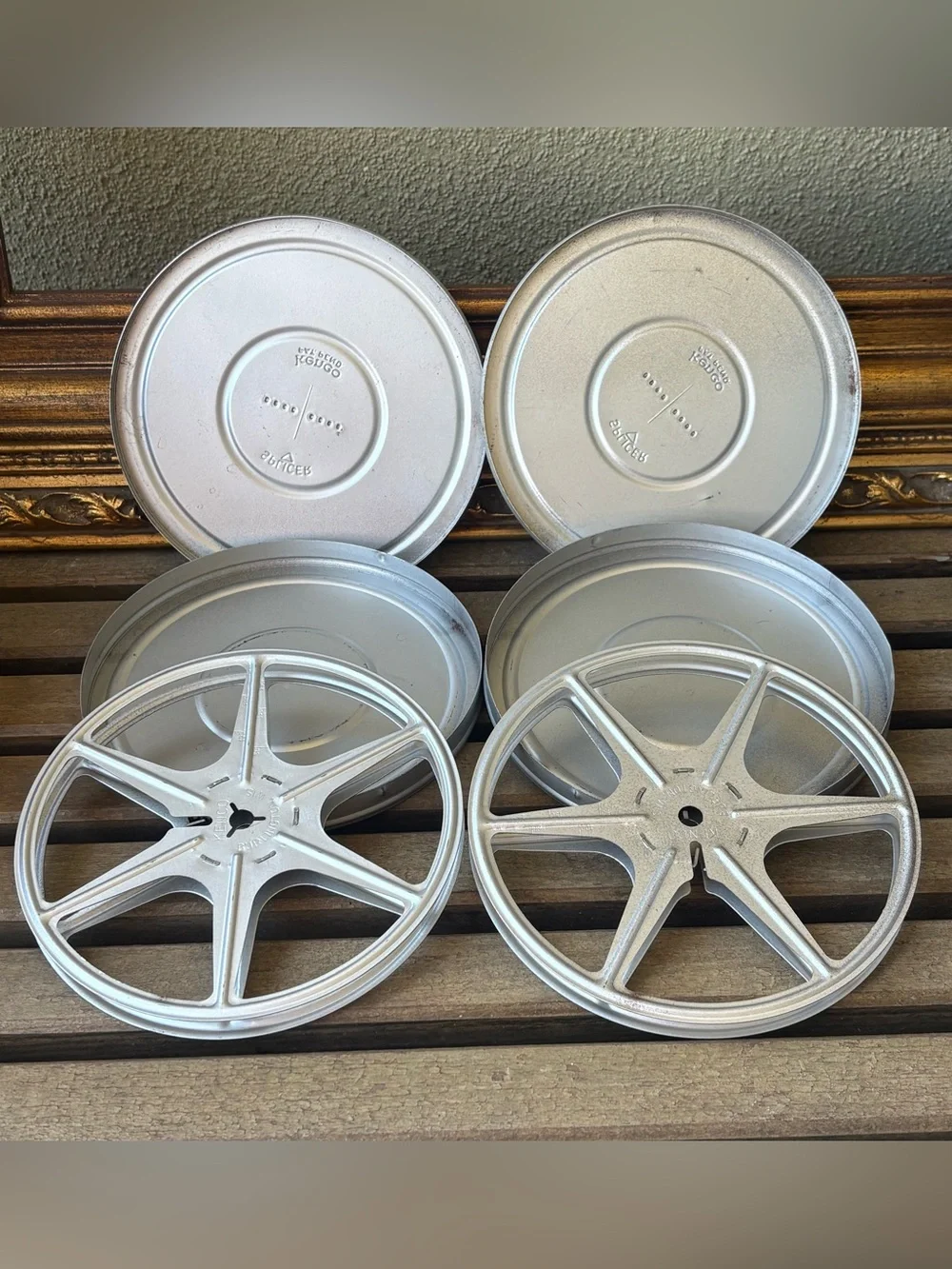 Set Of 2 Kenco Burlington WIS Super 8 Regular 8 Splicer Reels R/8 S/8